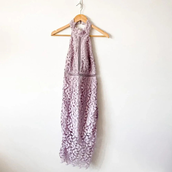 Bardot Gemma Halter  Dress in Orchid Lilac Purple Sz S - Picture 3 of 9